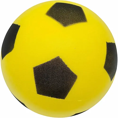 Schaumstoffball Gr�sse 4 schwarz/gelb -  20 cm