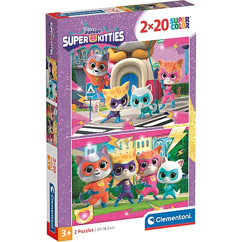 Clementoni Puzzle Supercolor Super Kittens - 20 Teile