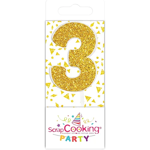 ScrapCooking Mini Kerze 3 Gold