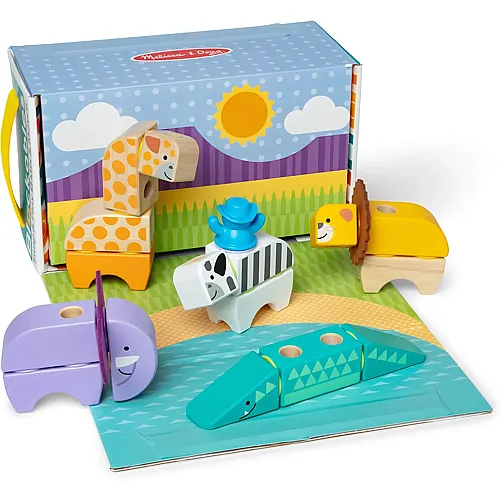 Spin Master Blockables Safari-Tiere-Set Melissa & Doug