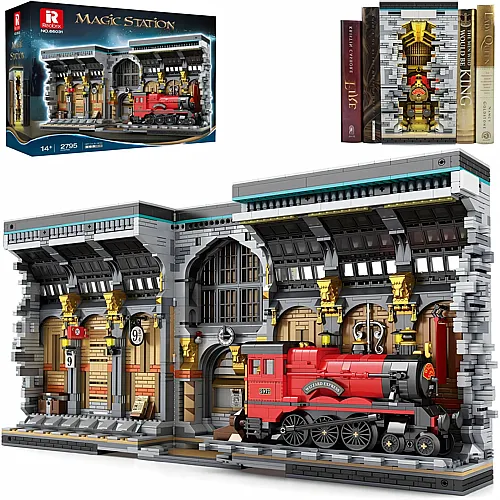 Magischer Bahnhof Booknook mit Licht 66031