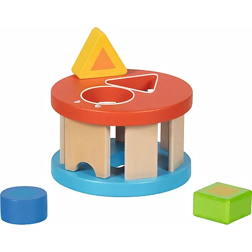 Goki Sort Box Rundolino 4 Teile Aus Holz, Ø 11,3 Cm