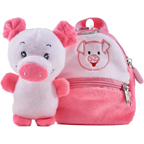 Kögler Cochonnette Peggy dans son sac ŕ dos en peluche - 12,5 cm
