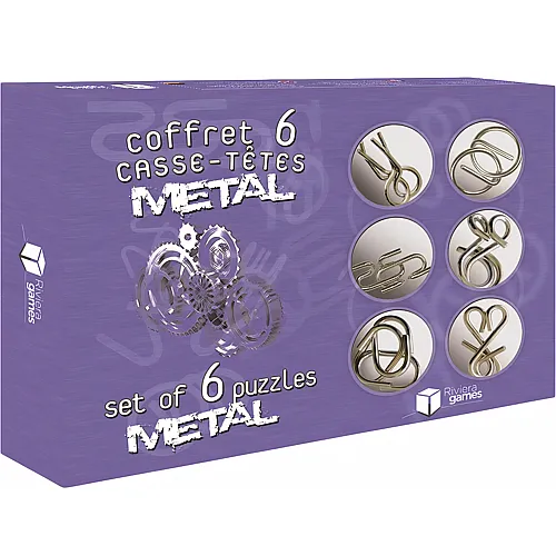 Riviera Games Coffret 6 Casse-tetes Metal (fr-en)