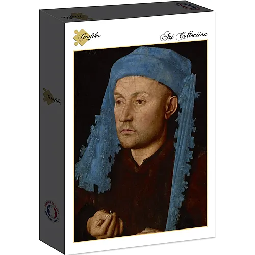 Grafika Puzzle Art Collection Jan van Eyck - Portrait of a Man with a Blue Chaperon, 1430-33 - 2000 Teile