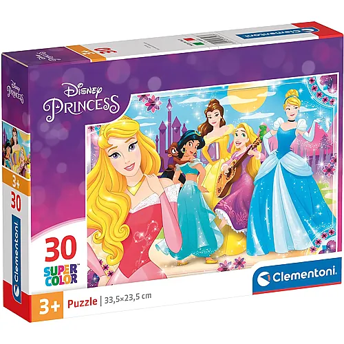 Clementoni Puzzle Supercolor Disney Princess - 30 Teile
