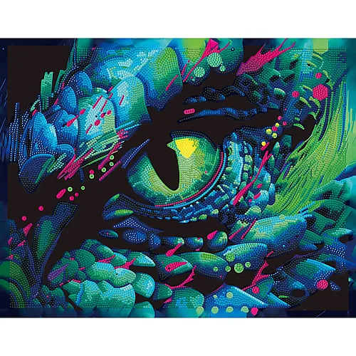 Diamond Painting Neon Drachenauge