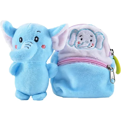 Pl�sch Elefant Nyro im Rucksack - 12,5 cm