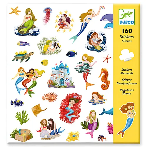 Djeco Kreativ Stickers Sticker Meerjungfrauen