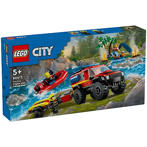 LEGO City Feuerwehr-Gelndewagen mit Rettungsboot (60412)