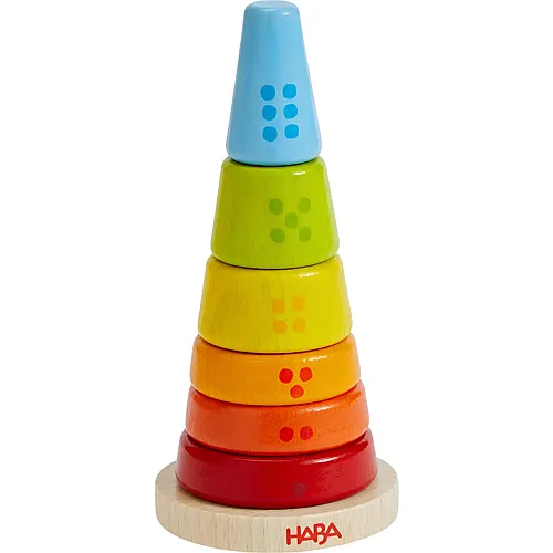HABA Steckturm Kunterbunt - 7 Teile