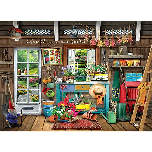 SunsOut Puzzle Bigelow Illustrations Life is Better in a Garden (500Teile)