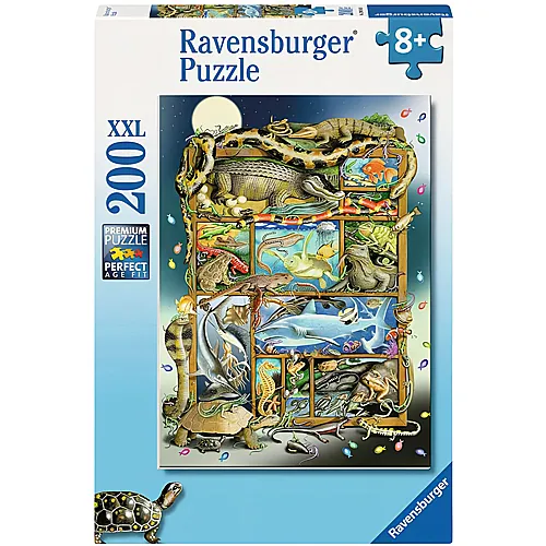 Ravensburger Puzzle Reptilien im Regal (200XXL)
