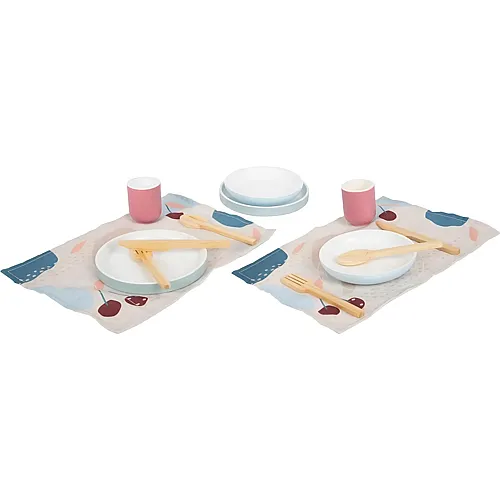 Holzbesteck mit Tischsets