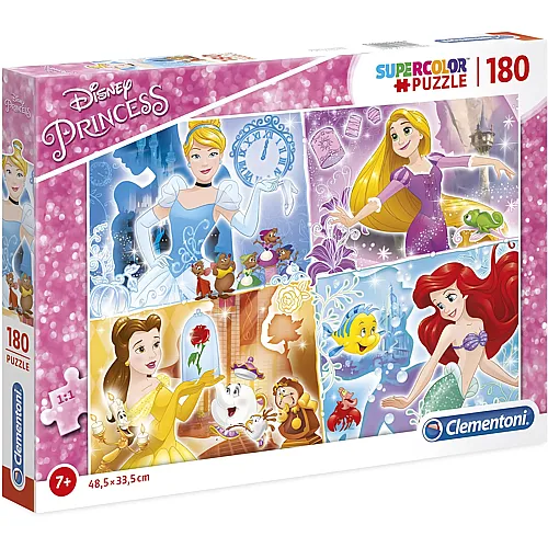 Clementoni Puzzle Supercolor Disney Princess - 180 Teile