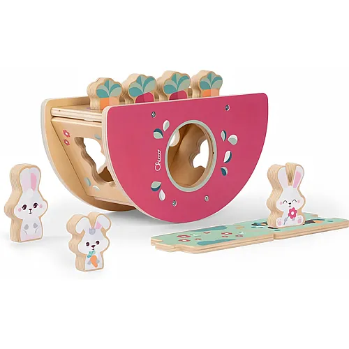 Chicco Holzspielzeug, Hasenh�gel, Montessori-Spiel, Form-Knirsch- und Gleichgewichtsspiel, Pflanzen Sie Ihren eigenen