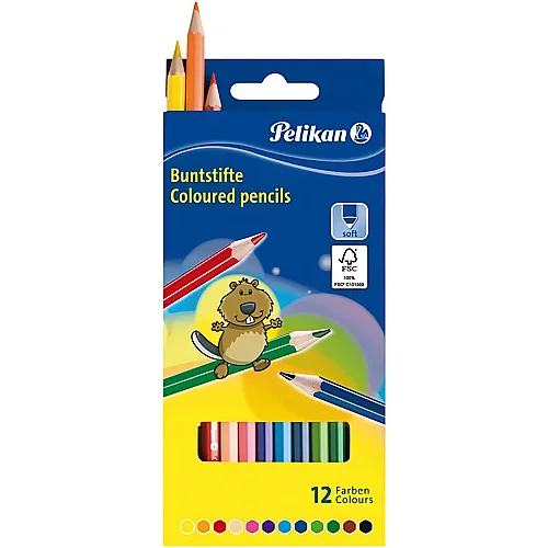 Pelikan Buntstifte sechseckig - 12 Teile