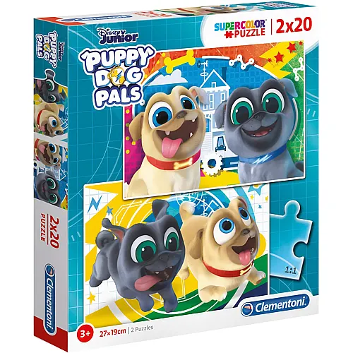 Clementoni Puzzle Supercolor 2in1 Puppy Dog Pals - 20 Teile