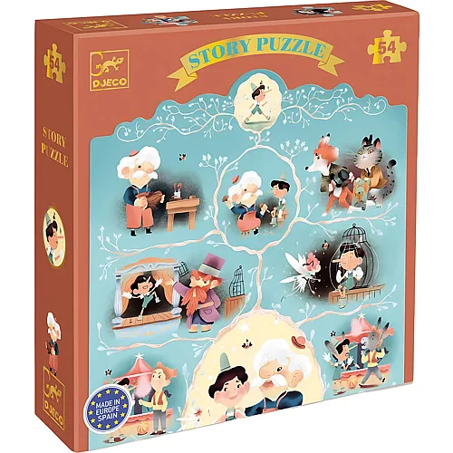 Djeco Puzzle Pinocchio - 54 Teile