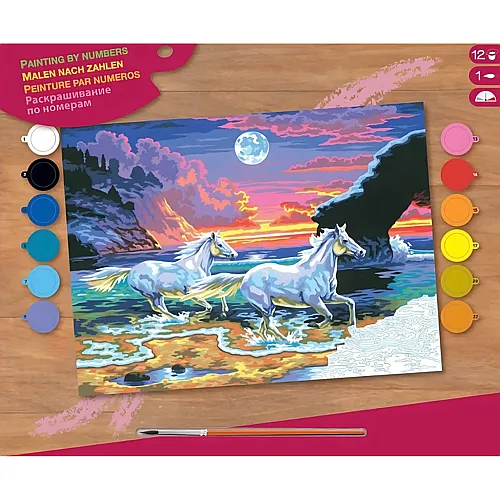 OZ International Enjoy Art Peinture N� 30x40cm-chevaux AU Crepuscule