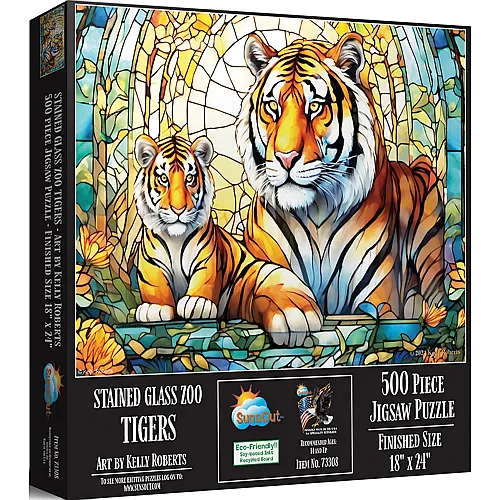 SunsOut Puzzle Kelly Roberts SG Zoo - Tiger - 500 Teile