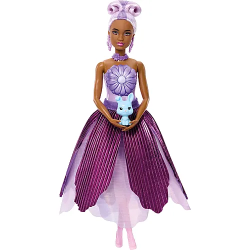 Barbie Petal Pop Duftende Puppe im Blumenkleid mit Zubeh�rteilen Violett