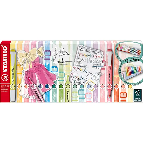 Stabilo Leuchtmarker Swing Cool - 18 Teile
