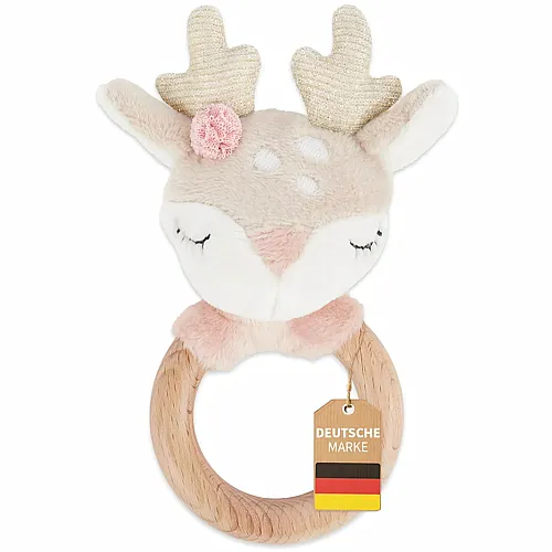 Baby Ringrassel Hirsch -  10 cm