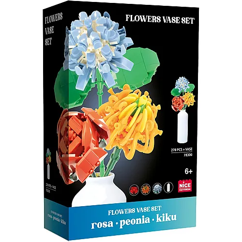 Nice Group Vase mit 3 Blumen - 278 Teile