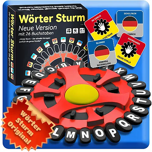 Merrwon W�rter Sturm Spiel,Brettspiele,W�rterspiel Erwachsene Kinder,Gesellschaftsspiele,Spiel des Jahres,Familienspiel 2-8 Personen,Tabletop Spiele,Partyspiele (Schwarz)