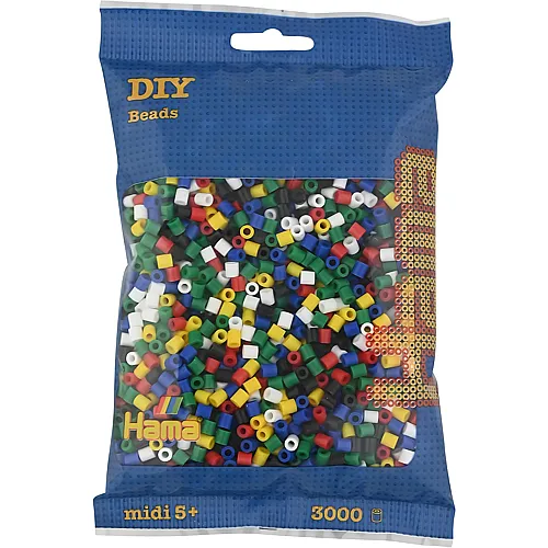 Hama Midi B�gelperlen 201-66 Primary-Mix - 3000 Teile