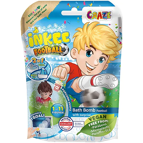Craze Inkee Fussball Badebombe mit Sammelfigur