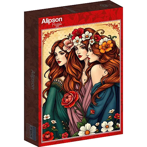 Die drei Musen mit Blumen 1000Teile