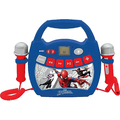 Lexibook Spiderman Bluetooth-Lautsprecher mit Lichtern und Mikrofonen