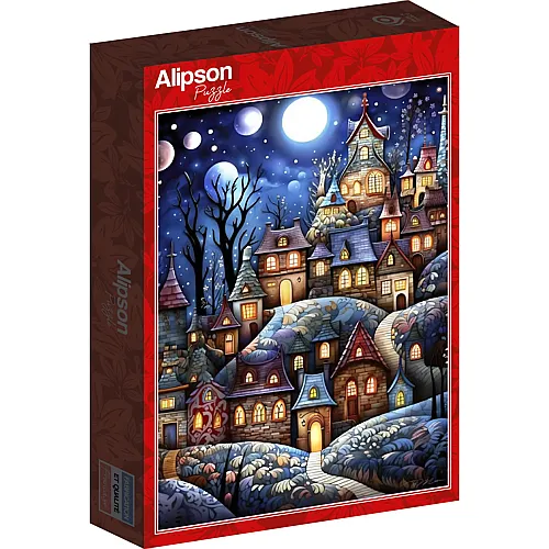 Alipson Puzzle Dorf unter dem Mond - 1000 Teile