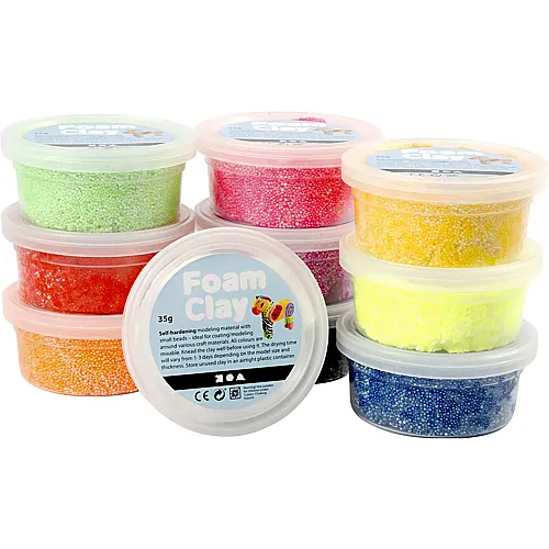 Creativ Company Modelliermasse Foam Clay Basic - 10 Teile