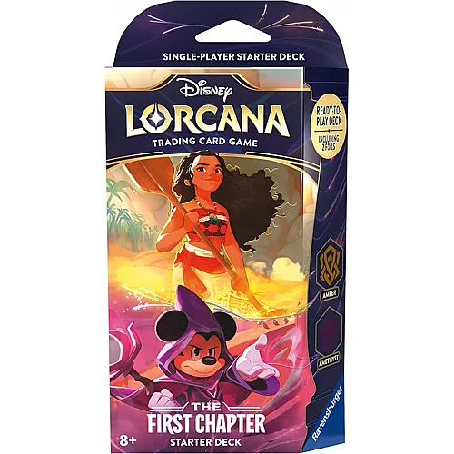 Ravensburger Disney Lorcana: Das Erste Kapitel - Starter Deck Bernstein und Amethyst (Englisch)