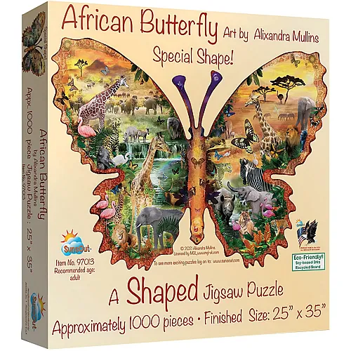 SunsOut Puzzle Alixandra Mullins African Butterfly - 1000 Teile