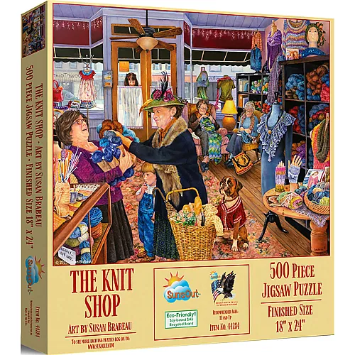 SunsOut Puzzle Susan Brabeau Der Strickwarenladen - 500 Teile