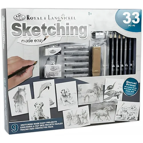 Royal & Langnickel R&l Coffret Dessin/esquisse 9 Projets Animaux Familiers 33pc