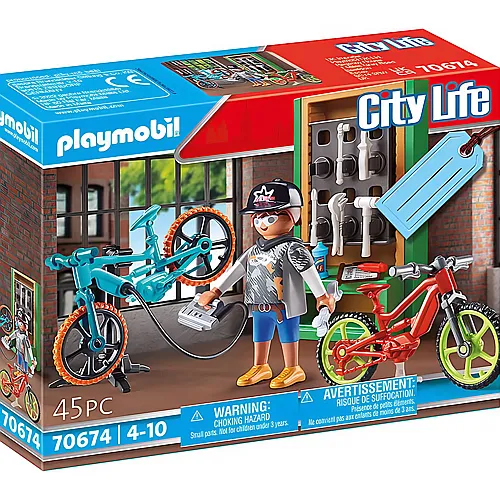 PLAYMOBIL City Life Geschenkset E-Bike-Werkstatt (70674)