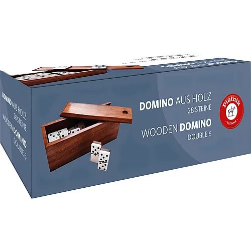 Piatnik Luxus Holz-Dimino - 28 Steine (d,e)