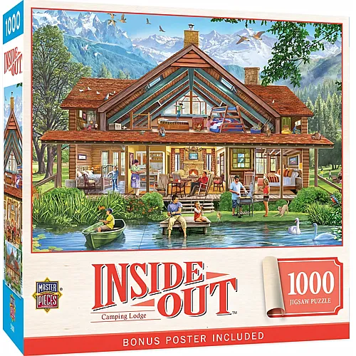 Master Pieces Puzzle Inside Out - Camping Lodge - 1000 Teile