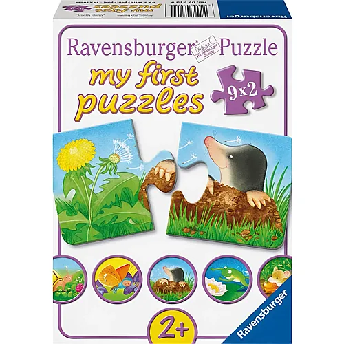 Ravensburger Puzzle Tiere im Garten (9x2)