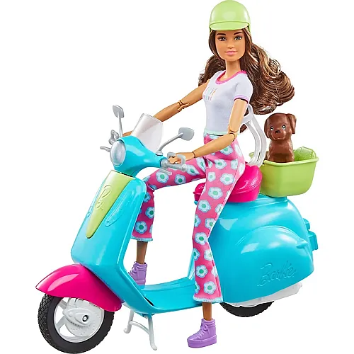 Barbie Fashionistas Puppe & Roller mit Aufklebern