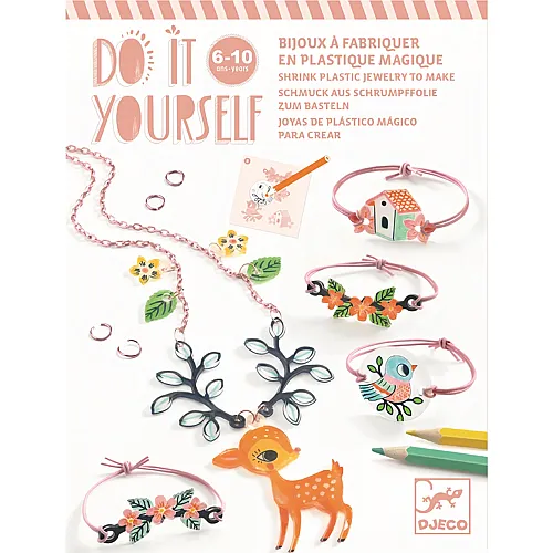 Schmuck aus Schrumpffolie Tiere