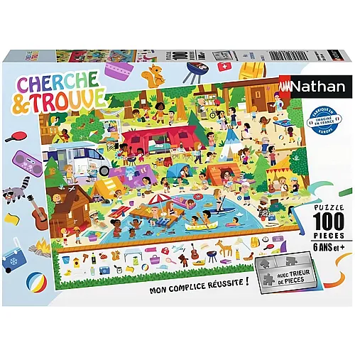 Nathan Puzzle Suchen und Finden - Campingplatz - 100 Teile