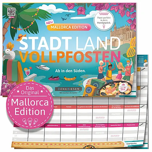 Denkriesen Stadt Land Vollpfosten - A4 Block Mallorca Edition (d)