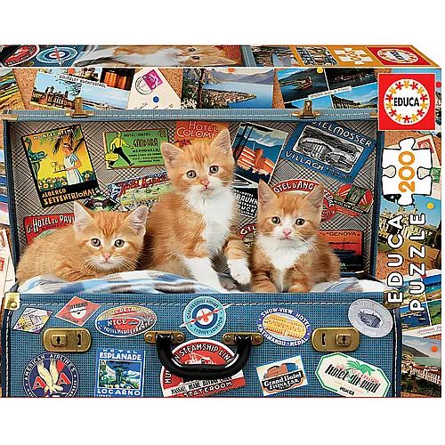 Educa Puzzle Wenn Katzen reisen (200Teile)