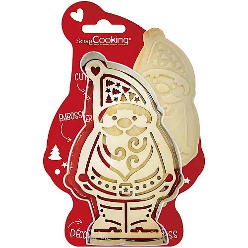 ScrapCooking Ausstechform + Holzpr�ger Weihnachtsmann